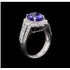 Image 4 : 3.81 ctw Tanzanite and Diamond Ring 14KT White Gold