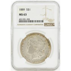 1889 MS63 NGC Morgan Silver Dollar