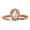 Image 1 : 0.55 ctw Morganite and Diamond Ring - 14KT Rose Gold