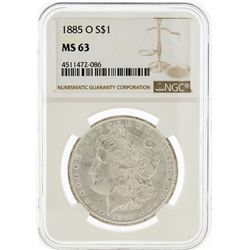 1885-O NGC MS63 Morgan Silver Dollar