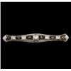 Image 1 : 0.87 ctw Diamond Brooch - 18KT White Gold