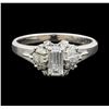 Image 2 : 0.50 ctw Diamond Ring - Platinum