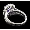 Image 3 : 4.12 ctw Tanzanite and Diamond Ring - 14KT White Gold