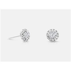 Diamond Earrings  - 14KT White Gold