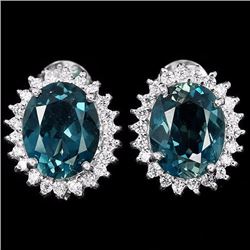 Natural London Blue Topaz Earrings