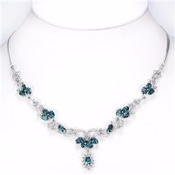 Natural Stunning London & Sky Topaz 91.25 Cts Necklace