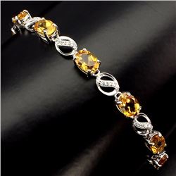 Natural Yellow Citrine 44 Carats Bracelet