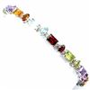 Image 1 : Natural Amethyst Citrine Garnet Peridot Topaz Bracelet