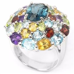 Natural Multi Gemstone Ring