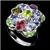 Image 1 : Natural Tanzanite & Mix Gem Ring