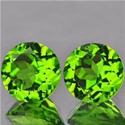 Natural  Green Peridot Pair 7.00 MM - VVS