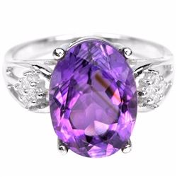 Natural Purple Amethyst 20 Cts Ring