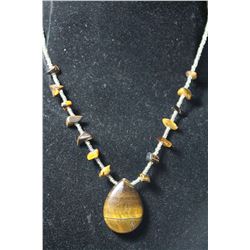 Natural Tiger Eye Gemstone Necklace