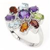 Image 1 : Natural Multi Gemstone Ring