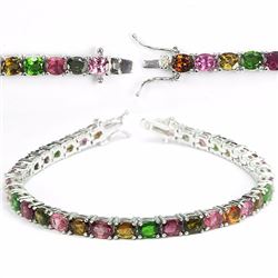 Natural Fancy Color Tourmaline 65 Carats Bracelet