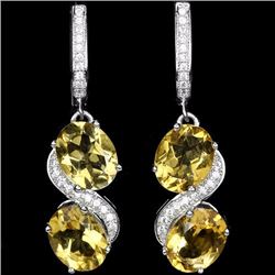 NATURAL ORANGISH YELLOW CITRINE Earrings