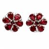 Image 1 : Natural Red Ruby & Rhodolite Garnet Earrings