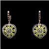 Image 1 : Natural Peridot Chrome Diopside Sapphire Garnet Earring