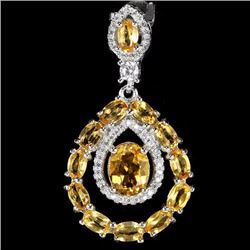 Stunning Natural Citrine Pendant - VVS