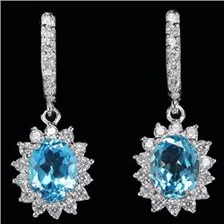 Natural Swiss Topaz Earrings