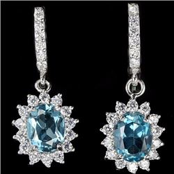 Natural London Topaz Earrings