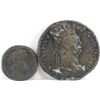 Image 2 : Lot of (4) Roman Empire Coins includes 100 B.C. ob. head right - rev. chariot, 81-96 Domitian, 96-98