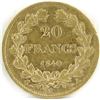 Image 2 : 1840 France 20 Francs Gold - Louis Philippe I.