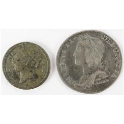 Lot of (10) Great Britain Coins includes 1732 Two Pence - George II, 1773 Half Penny - George III, 1