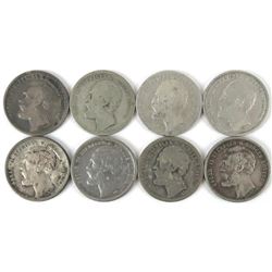 Lot of (8) Sweden Krona includes (6) 1875-ST  (2) 1876-ST.