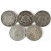 Image 2 : Lot of (5) Sweden 2 Kronor includes (2) 1876-EB, (2) 1878-EB  1897-EB.