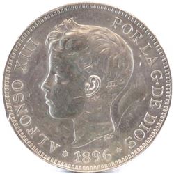 1896-PG-V Spain 5 Pesetas