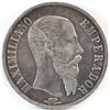 Image 1 : 1866-Mo Mexico Peso - Empire of Maximilian.