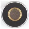 Image 2 : 1990 Isle of Man 3pc. Bi-Metallic Penny Black Coin Set includes (2) 1/5 Crown  1 Crown in Pobjoy
