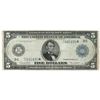 Image 1 : Star Note: 1914 $5 Federal Reserve Note - Philadelphia. FR# 855C*.
