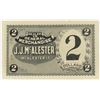 Image 3 : Indian Territory Note: #2 James Jackson McAlister. Trade Note.