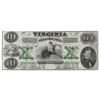 Image 1 : Obsolete Note: 1862 $10 State of Virginia - Treasury Note - CR8.