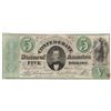 Image 1 : Confederate Currency: September 2, 1861 $5 Confederate States of America - T-33.