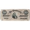 Image 2 : Confederate Currency: February 17, 1864 $50 Confederate States of America - T-66.