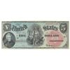 Image 2 : 1869 $5 Legal Tender (Rainbow) Note. FR# 64.