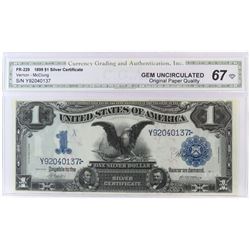 1899 $1 Silver Certificate (Black Eagle) Note. FR# 229. CGA Certified GU67.