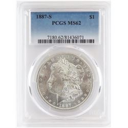 1887 S Morgan Dollar. PCGS Certified MS62.