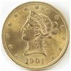 Image 1 : 1901 $10 Liberty Gold.