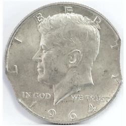 1964 Kennedy Half Dollar - double clip planchet.