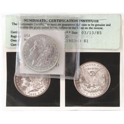 1903 O Morgan Dollar. NCI Certified MS65.