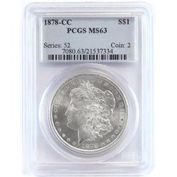 1878 CC Morgan Dollar. PCGS Certified MS63.