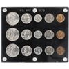 Image 1 : Complete (15) Coin - 1941 U.S. P, D  S Set in Capital Holder - Halves, Quarters, Dimes, Nickels  C