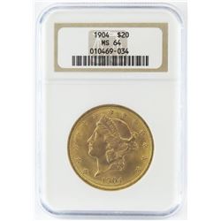 1904 $20 Liberty Gold. NGC Certified MS64.