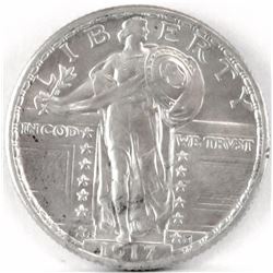 1917 S Ty.2 Standing Liberty Quarter.