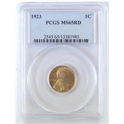 1923 Lincoln Wheat Cent. PCGS Certified MS65RD.