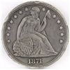 1871 Seated Liberty Dollar.